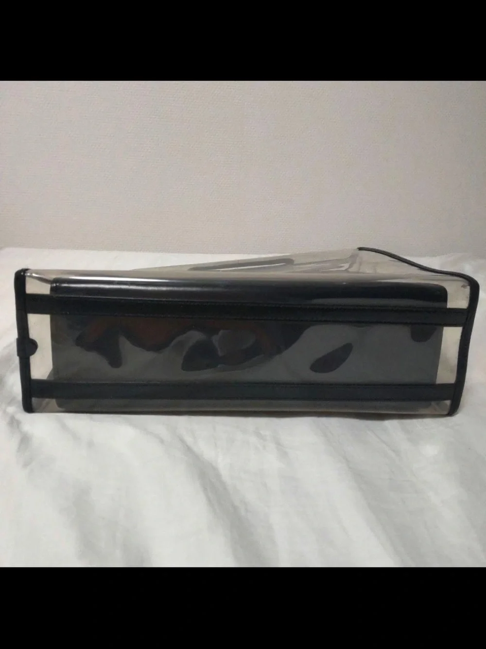 Gucci Clear PVC Tote with Black Trim and Inner Pouch